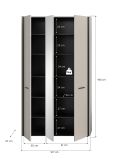 Flurschrank mit Spiegel Nevia in Kaschmir 107 x 190 cm, Soft-Close