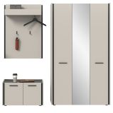Garderobe Set 3-teilig Nevia in Kaschmir 197 x 190 cm, Soft-Close
