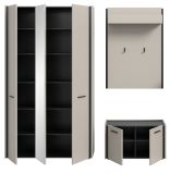 Garderobe Set 3-teilig Nevia in Kaschmir 197 x 190 cm, Soft-Close