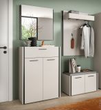 Garderobe Set 4-teilig Nevia in Kaschmir 165 x 190 cm, Soft-Close
