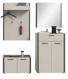 Garderobe Set 4-teilig Nevia in Kaschmir 165 x 190 cm, Soft-Close