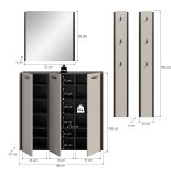 Garderobe Set 4-teilig Nevia in Kaschmir 185 x 190 cm, Soft-Close