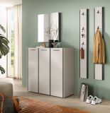 Garderobe Set 4-teilig Nevia in Kaschmir 185 x 190 cm, Soft-Close