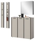 Garderobe Set 4-teilig Nevia in Kaschmir 185 x 190 cm, Soft-Close