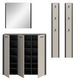Garderobe Set 4-teilig Nevia in Kaschmir 185 x 190 cm, Soft-Close