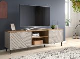 TV-Lowboard Bente in Kaschmir und Evoke Eiche 184 x 55 cm