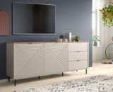 Sideboard Bente in Kaschmir und Evoke Eiche 184 x 75 cm
