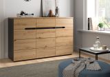 Sideboard Cooper in Artisan Eiche und grau Kommode 130 cm, Soft-Close