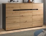 Sideboard Cooper in Artisan Eiche und grau Kommode 130 cm, Soft-Close