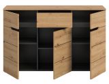 Sideboard Cooper in Artisan Eiche und grau Kommode 130 cm, Soft-Close