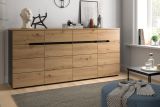 Sideboard Cooper in Artisan Eiche und grau Kommode 173 cm, Soft-Close