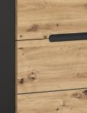 Sideboard Cooper in Artisan Eiche und grau Kommode 173 cm, Soft-Close
