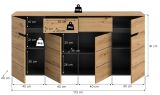 Sideboard Cooper in Artisan Eiche und grau Kommode 173 cm, Soft-Close