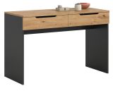 Schminktisch Cooper in Artisan Eiche und grau Kosmetiktisch mit Spiegel 115 cm, Soft-Close