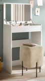 Schminktisch Charme in wei� Kosmetiktisch mit Spiegel 62 cm, Soft-Close