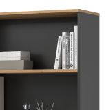 Aktenschrank Cooper in Artisan Eiche und Grau, B�roschrank 80 x 190 cm mit Soft-Close