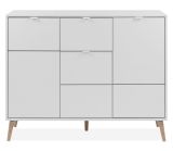 Kommode Runa in wei� matt Sideboard skandinavisch 115 cm