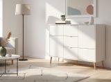 Kommode Runa in wei� matt Sideboard skandinavisch 115 cm