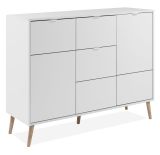 Kommode Runa in wei� matt Sideboard skandinavisch 115 cm