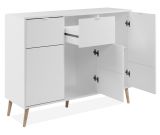 Kommode Runa in wei� matt Sideboard skandinavisch 115 cm