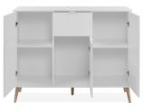 Kommode Runa in wei� matt Sideboard skandinavisch 115 cm