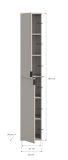 Stauraumschrank Line-Up in Kaschmir Flurschrank 30 x 193 cm