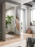 Garderobenschrank mit Spiegel Line-Up in Kaschmir Schuhschrank 91 x 193 cm