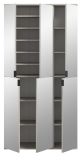 Garderobenschrank mit Spiegel Line-Up in Kaschmir Schuhschrank 91 x 193 cm