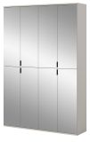 Garderobenschrank mit Spiegel Line-Up in Kaschmir Mehrzweckschrank 122 x 193 cm