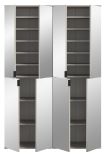 Garderobenschrank mit Spiegel Line-Up in Kaschmir Mehrzweckschrank 122 x 193 cm