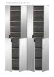 Garderobenschrank mit Spiegel Line-Up in Kaschmir Mehrzweckschrank 122 x 193 cm