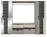 Garderobe Set Line-Up in Kaschmir Garderobenschrank mit Spiegel 243 x 193 cm