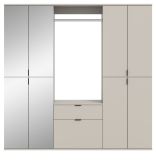 Garderobe Set Line-Up in Kaschmir Garderobenschrank mit Spiegel 183 x 193 cm