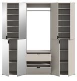 Garderobe Set Line-Up in Kaschmir Garderobenschrank mit Spiegel 183 x 193 cm
