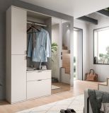 Garderobe Set Line-Up in Kaschmir Garderobenschrank mit Spiegel 152 x 193 cm