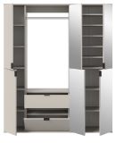 Garderobe Set Line-Up in Kaschmir Garderobenschrank mit Spiegel 152 x 193 cm
