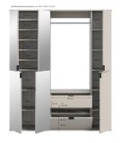 Garderobe Set Line-Up in Kaschmir Garderobenschrank mit Spiegel 152 x 193 cm