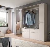 Garderobe Set Line-Up in Kaschmir Garderobenschrank mit Spiegel 212 x 193 cm