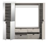 Garderobe Set Line-Up in Kaschmir Garderobenschrank mit Spiegel 212 x 193 cm