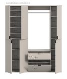 Garderobe Set Line-Up in Kaschmir Garderobenschrank 152 x 193 cm