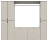 Garderobe Set Line-Up in Kaschmir Garderobenschrank 212 x 193 cm