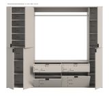 Garderobe Set Line-Up in Kaschmir Garderobenschrank 212 x 193 cm