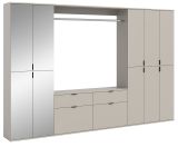 Garderobe Set Line-Up in Kaschmir Garderobenschrank mit Spiegel 273 x 193 cm