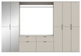Garderobe Set Line-Up in Kaschmir Garderobenschrank mit Spiegel 273 x 193 cm