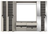 Garderobe Set Line-Up in Kaschmir Garderobenschrank mit Spiegel 273 x 193 cm