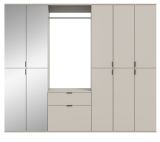 Garderobe Set Line-Up in Kaschmir Garderobenschrank mit Spiegel 213 x 193 cm