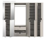 Garderobe Set Line-Up in Kaschmir Garderobenschrank mit Spiegel 213 x 193 cm