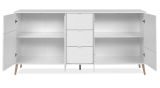 Sideboard Runa in wei� matt Kommode skandinavisch 190 cm