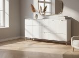 Sideboard Runa in wei� matt Kommode skandinavisch 190 cm