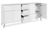 Sideboard Runa in wei� matt Kommode skandinavisch 190 cm